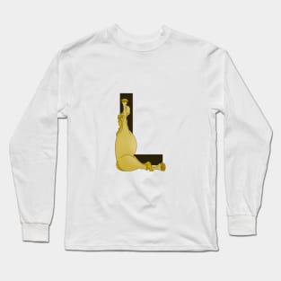 Pony Monogram Letter L Long Sleeve T-Shirt